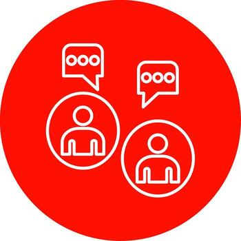 instante mensaje línea circulo color icono vector