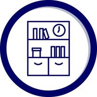 Bookshelf Vector Icon