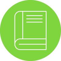 Book Line Circle color Icon vector