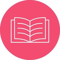 Book Reading Line Circle color Icon vector