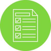 Checklist Line Circle color Icon vector