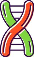 Dna Filled Icon vector