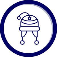 icono de vector de sombrero de invierno