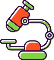 Microscope Filled Icon vector