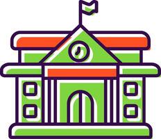 College Filled Icon vector