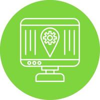 Localization Line Circle color Icon vector