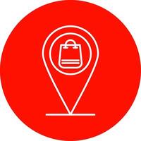 Pin Line Circle color Icon vector