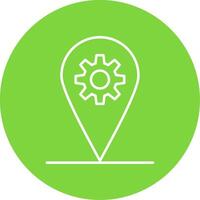 Localization Line Circle color Icon vector