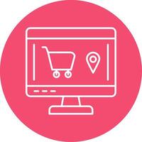 Online Order Line Circle color Icon vector