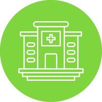 Hospital Line Circle color Icon vector