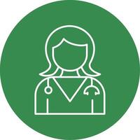 Doctor Line Circle color Icon vector