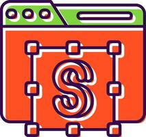 Text editor Filled Icon vector