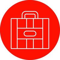 Suitcase Line Circle color Icon vector