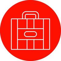 Suitcase Line Circle color Icon vector