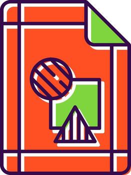 Margin Filled Icon vector