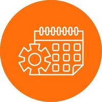 Calendar Line Circle color Icon vector