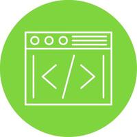 Coding Line Circle color Icon vector