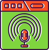 podcast Filled Icon vector