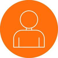 User Line Circle color Icon vector