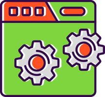 Web setting Filled Icon vector