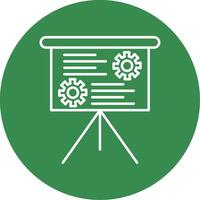 Presentation Line Circle color Icon vector