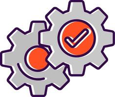 Setting Filled Icon vector