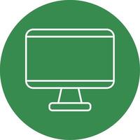 Monitor Line Circle color Icon vector