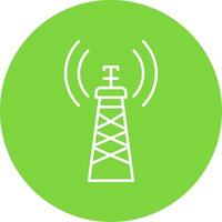 Signal Tower Line Circle color Icon vector