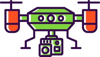 Camera drone Filled Icon vector