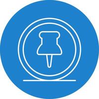 Paper Clip Line Circle color Icon vector