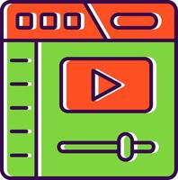 Video player Filled Icon vector