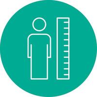 Height Line Circle color Icon vector