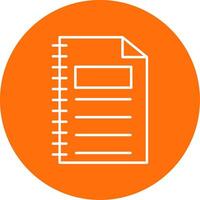 Notebook Line Circle color Icon vector