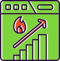 Increase Filled Icon vector