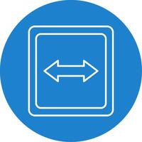 Opposite Line Circle color Icon vector