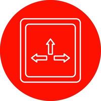 Resize Line Circle color Icon vector