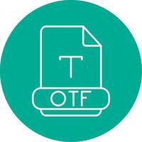 Otf Line Circle color Icon vector