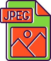 Jpg file format Filled Icon vector