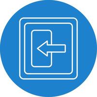 Log In Line Circle color Icon vector