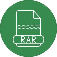 Rar Line Circle color Icon vector