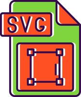 Svg file format Filled Icon vector