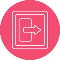 Iniciar sesión fuera línea circulo color icono vector