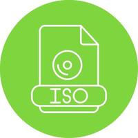 Iso Line Circle color Icon vector