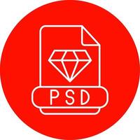 psd línea circulo color icono vector