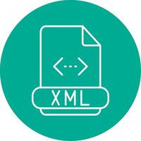 Xml Line Circle color Icon vector