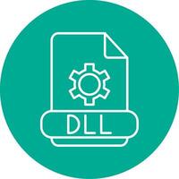 Dll Line Circle color Icon vector