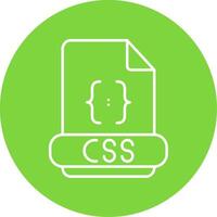 Css Line Circle color Icon vector