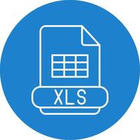 Xls Line Circle color Icon vector