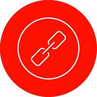 Link Line Circle color Icon vector