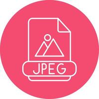 Jpeg Line Circle color Icon vector